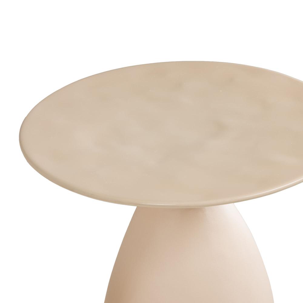 Set de 2 bouts de canape blanc crème / ivoire en métal