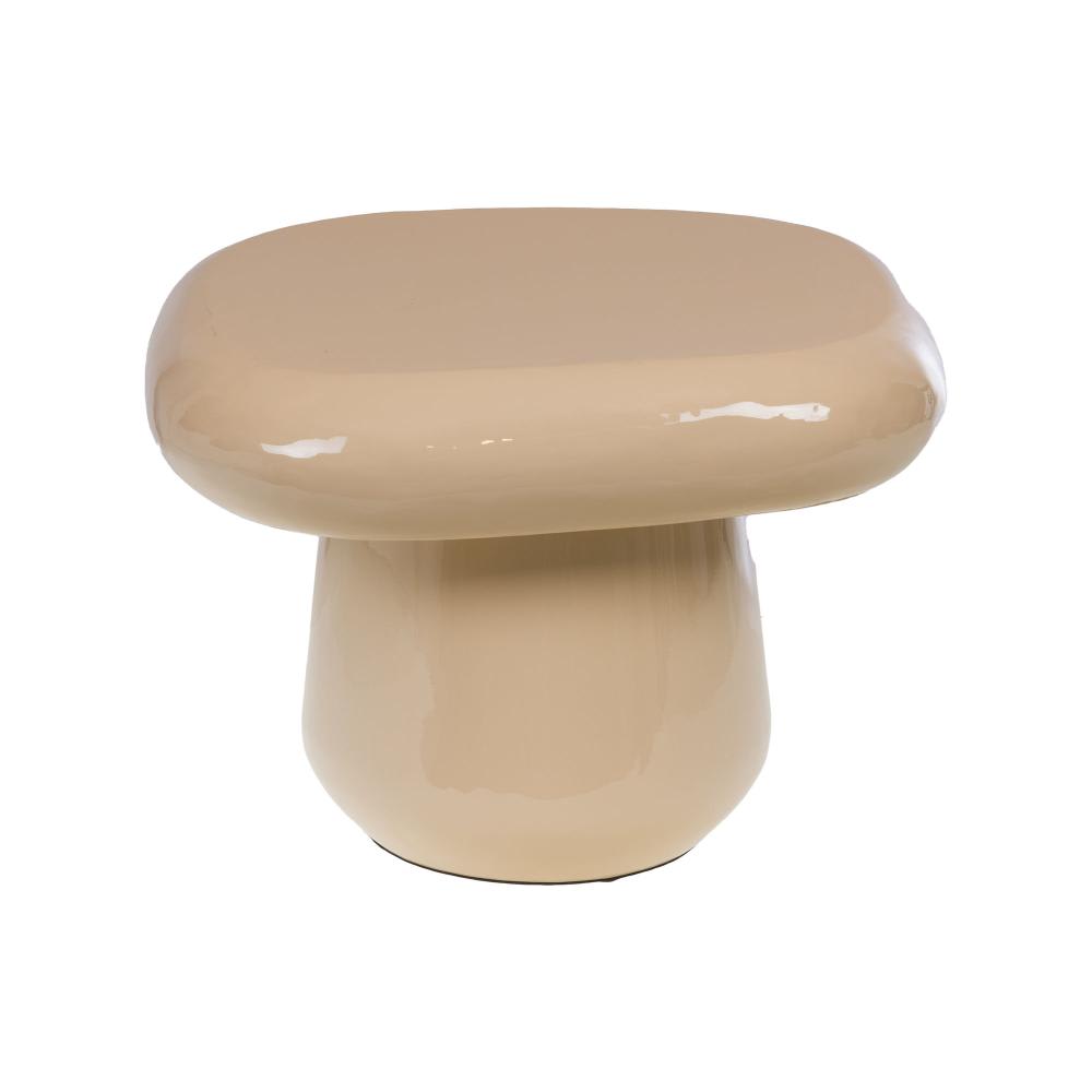 Bout de canape   ecru crème / ivoire en métal