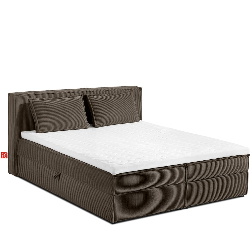 KONSIMO Boxspringbett ROTI mit Stauraum style modern Braun Holz