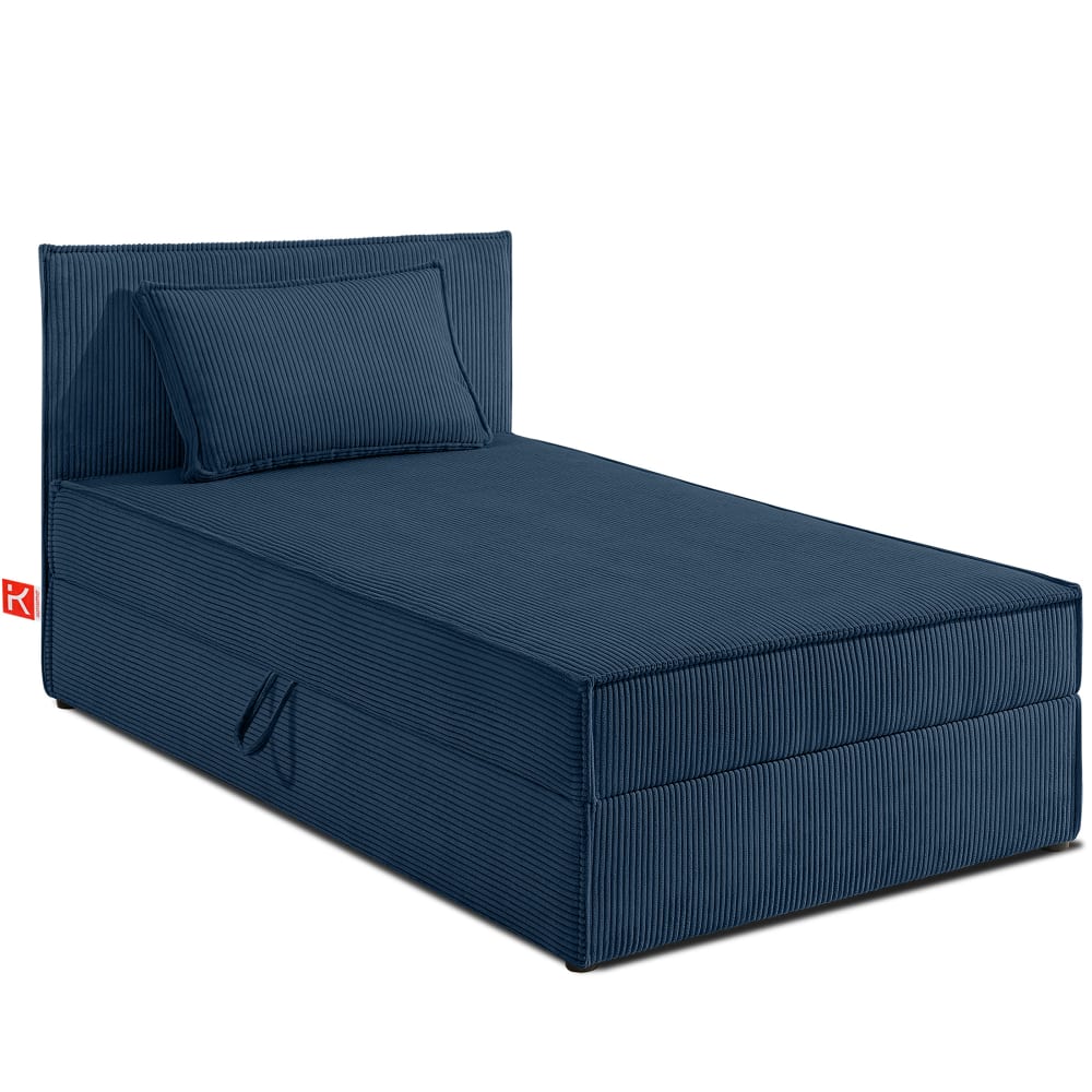 KONSIMO Boxspringbett ROTI style modern Blau Holz