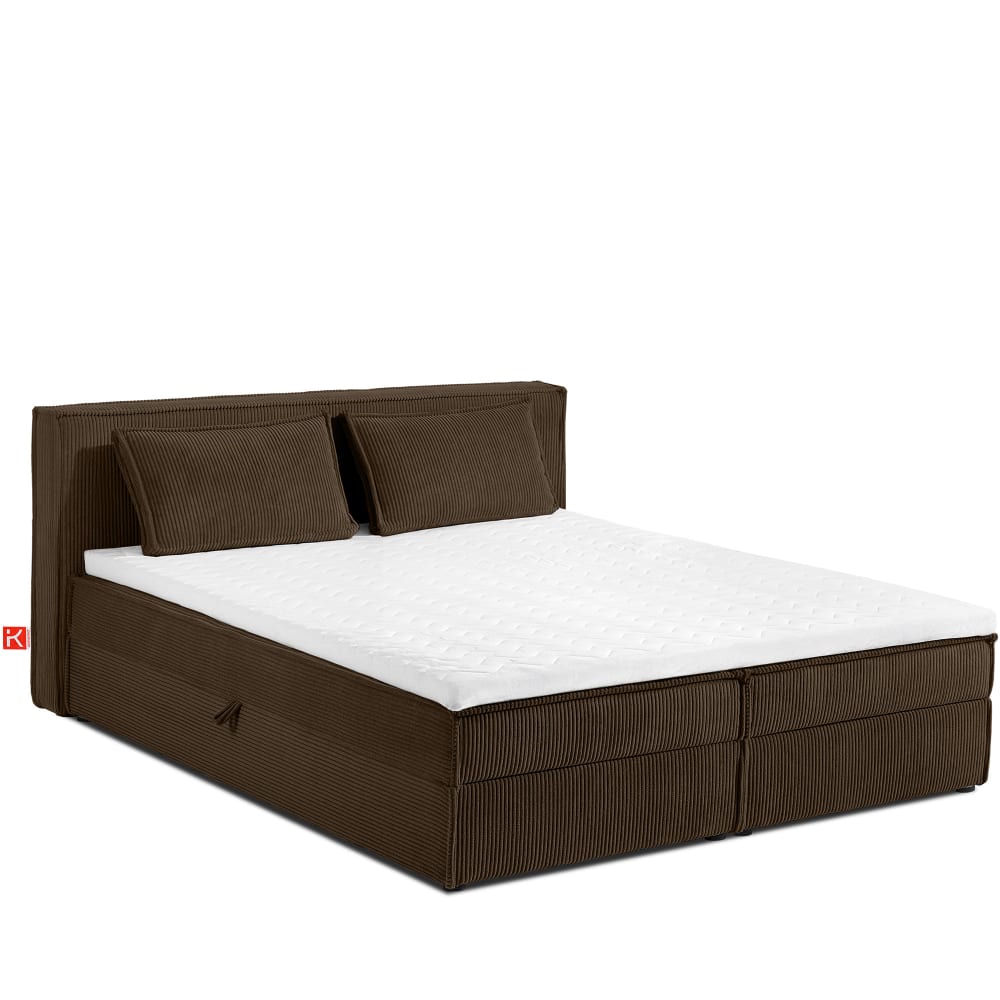KONSIMO Boxspringbett ROTI mit Stauraum style modern Braun Holz