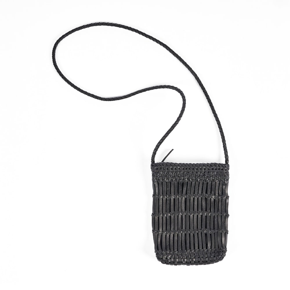 Bazar Bizar Ledertasche in schwarz, 22x17x79cm - Leder
