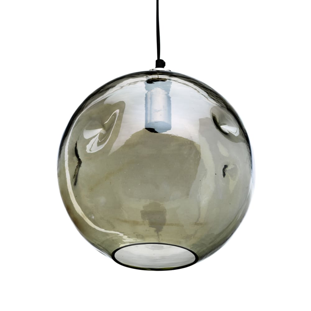 Suspension verre recyclé pâle et vert 29x29x33cm — vue 3