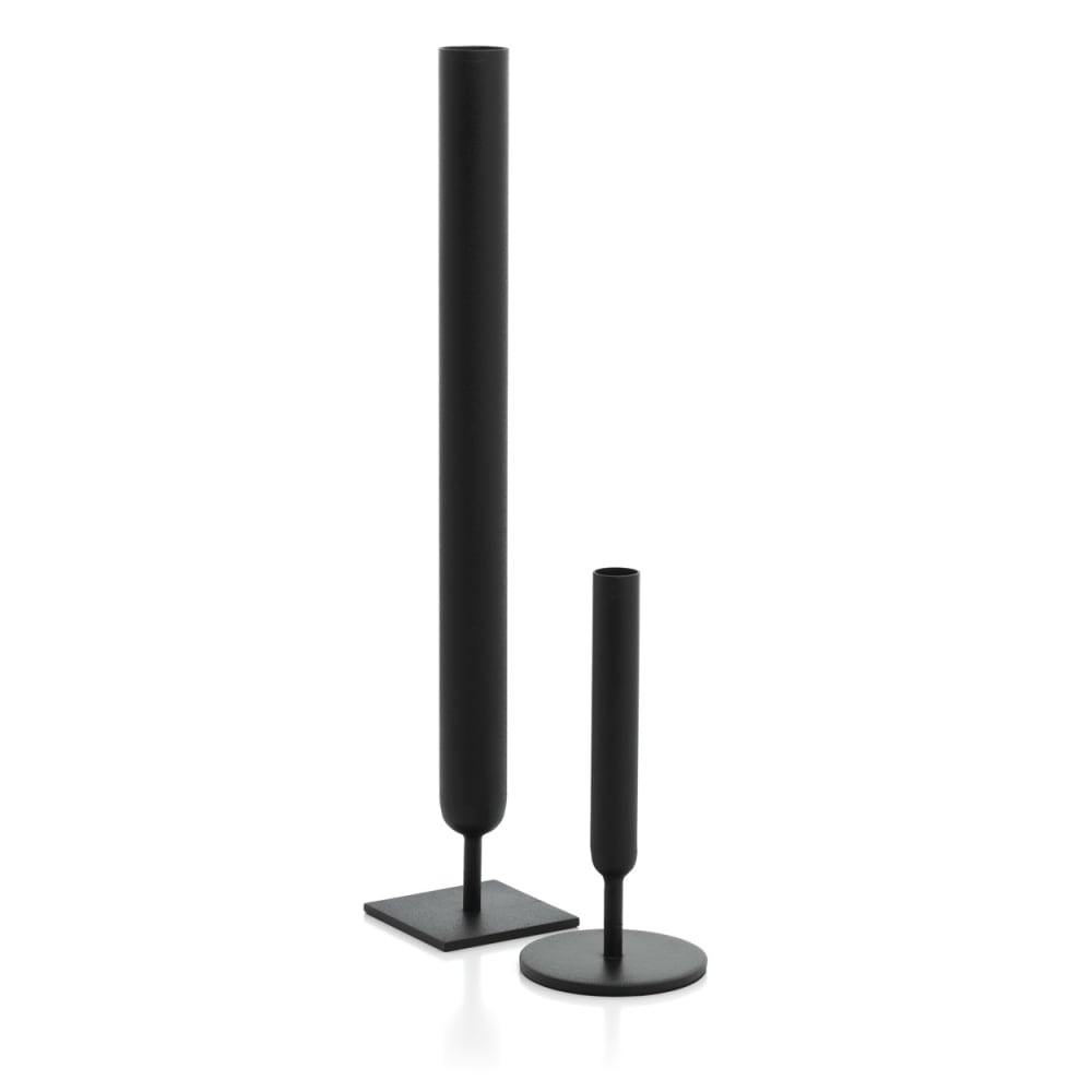 Vase aus schwarzem messing, 10x10x22cm - Maisons Du Monde