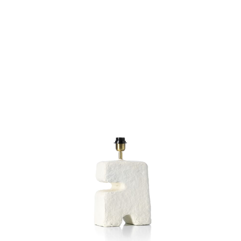 Lampe de table en papier mâché blanc 25x25x40cm — vue 4