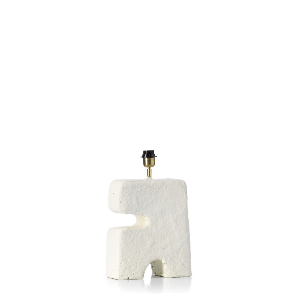 Lampe de table papier mâché blanc 35x35x50cm — vue 4