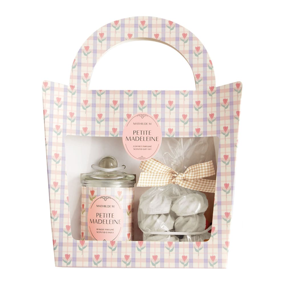 Coffret bougie parfumée 100 g et décors - petite madeleine