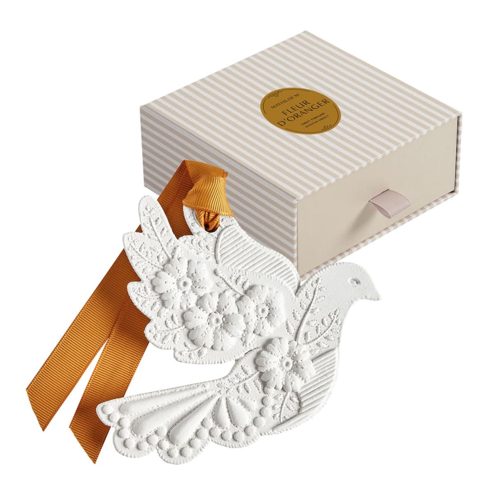 Décor parfumé colombe en fleurs - fleur d'oranger