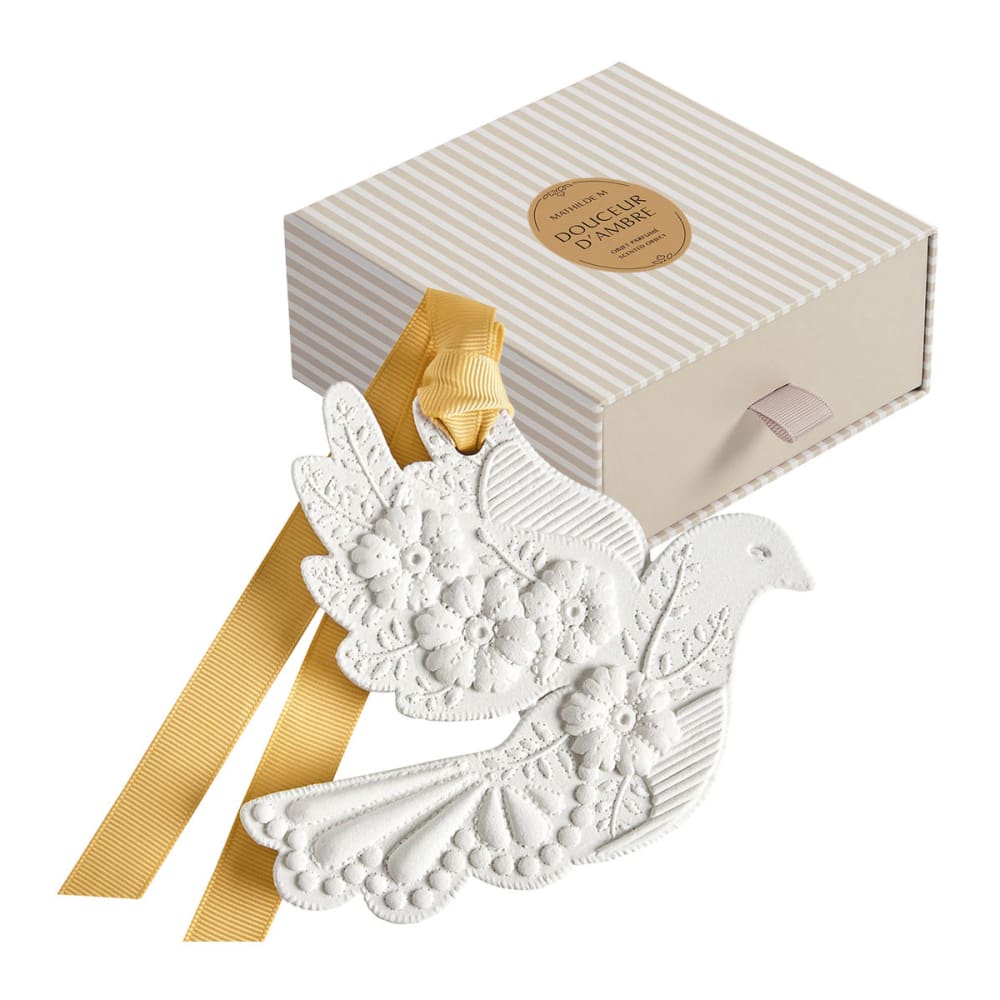 Décor parfumé colombe en fleurs - douceur d'ambre