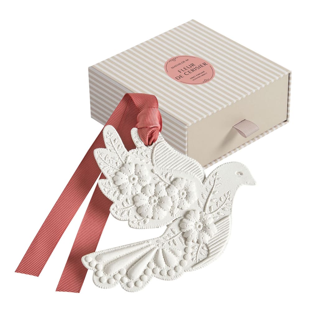 Décor parfumé colombe en fleurs - fleur de cerisier