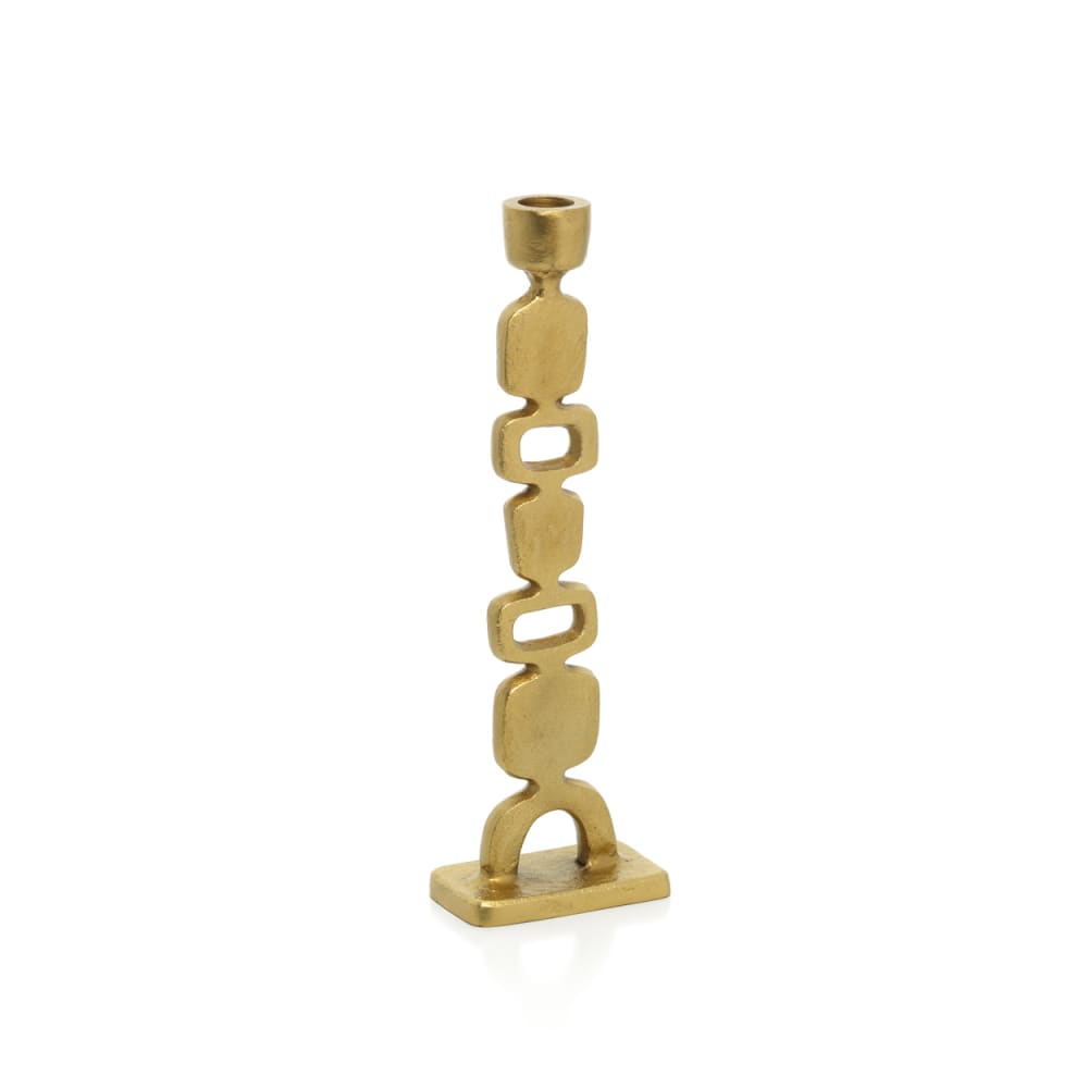 Kerzenhalter aus messing in gold, 10x5,5x30,5cm - Maisons Du