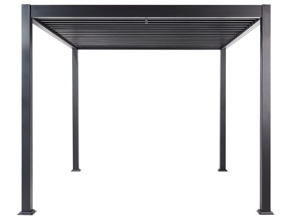 Beliani Pavillon aus Metall 225 x 296, schwarz style modern - Aluminium