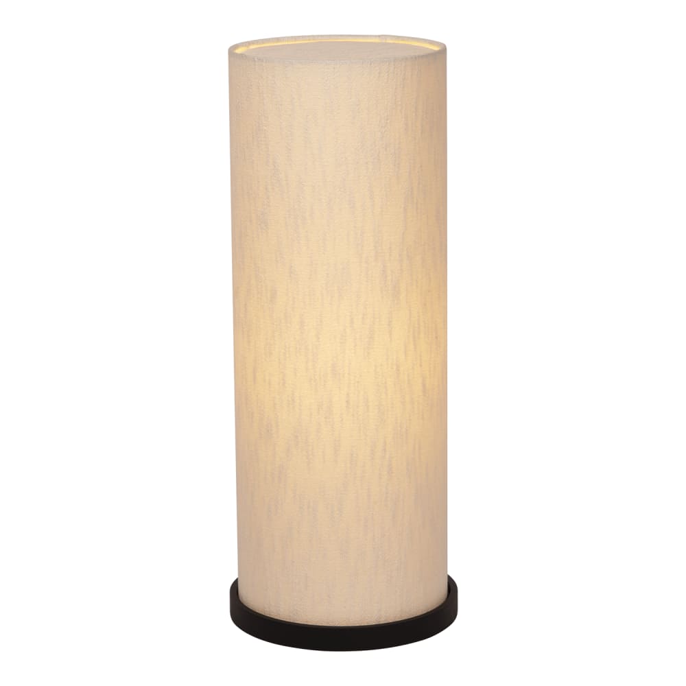 Lampadaire en métal noir avec abat jour en coton, hauteur 75 cm