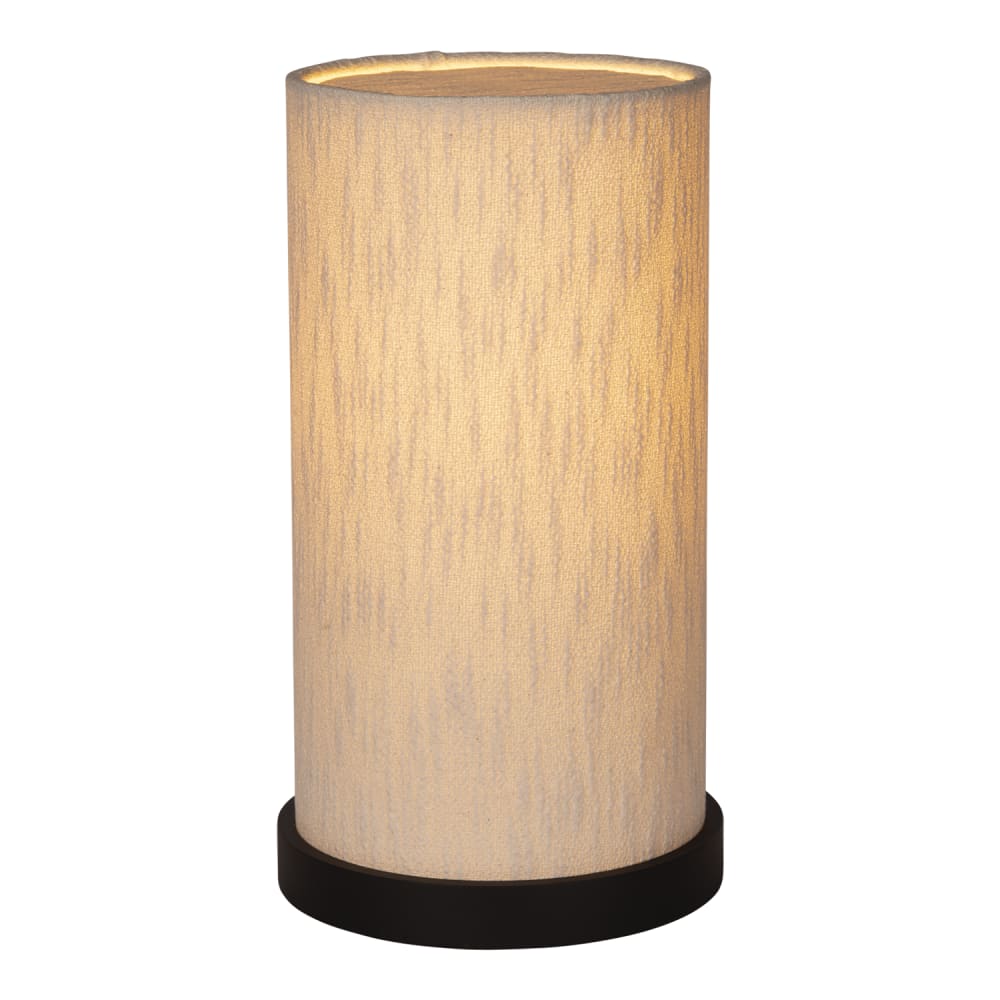 Lampe de table en métal noir avec abat jour en coton, hauteur 40 cm