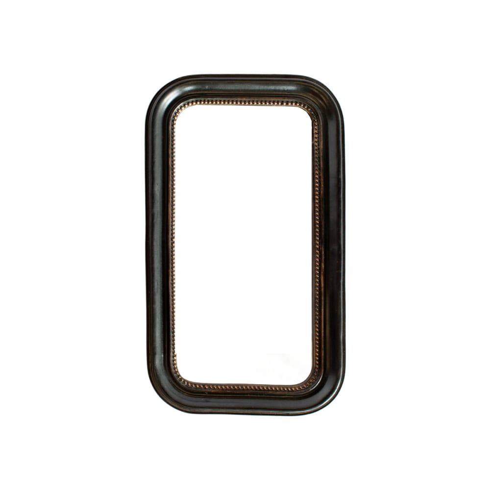 Miroir rectangulaire en métal charbon mat