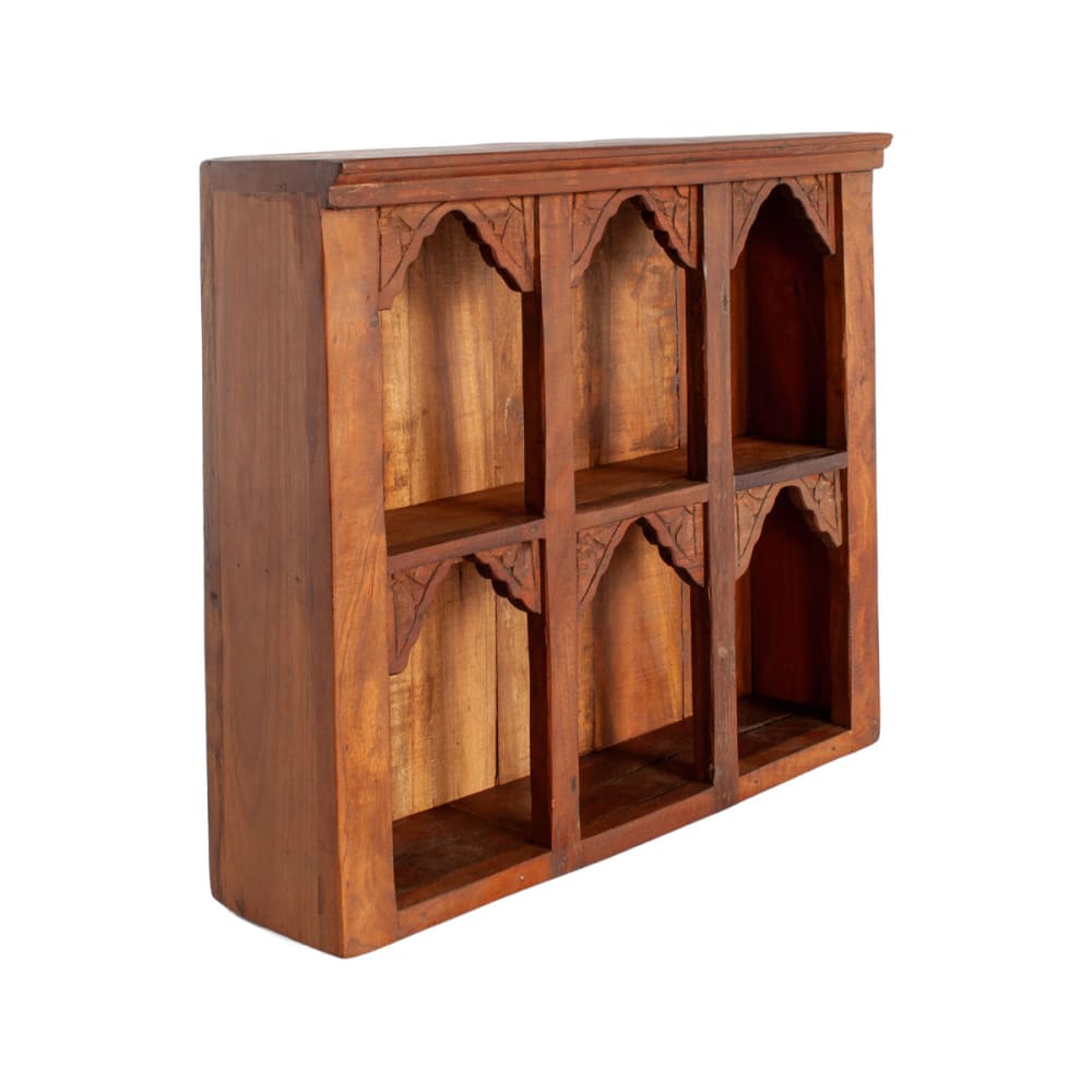 Étagère murale 6 niches en bois recyclé