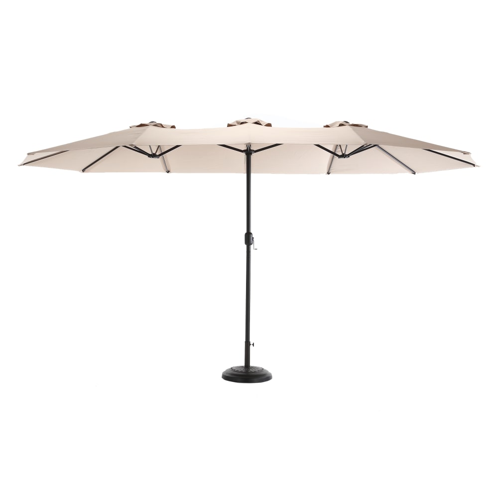 Parasol d’extérieur en acier beige 453x267x255cm