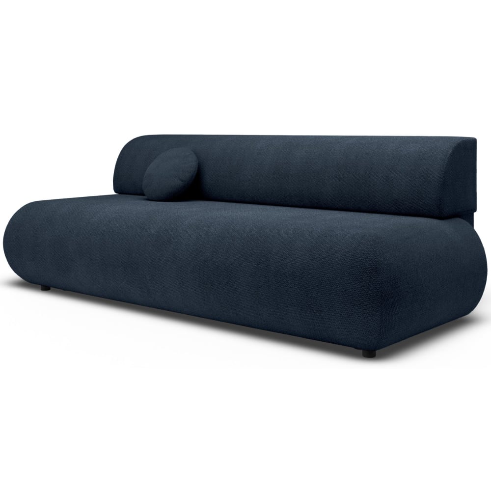 Canapé convertible 3 places, Chenille, Bleu foncé