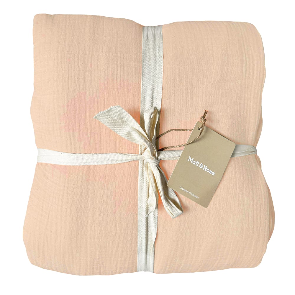 Housse de couette unie en coton nude 200x200cm — vue 3