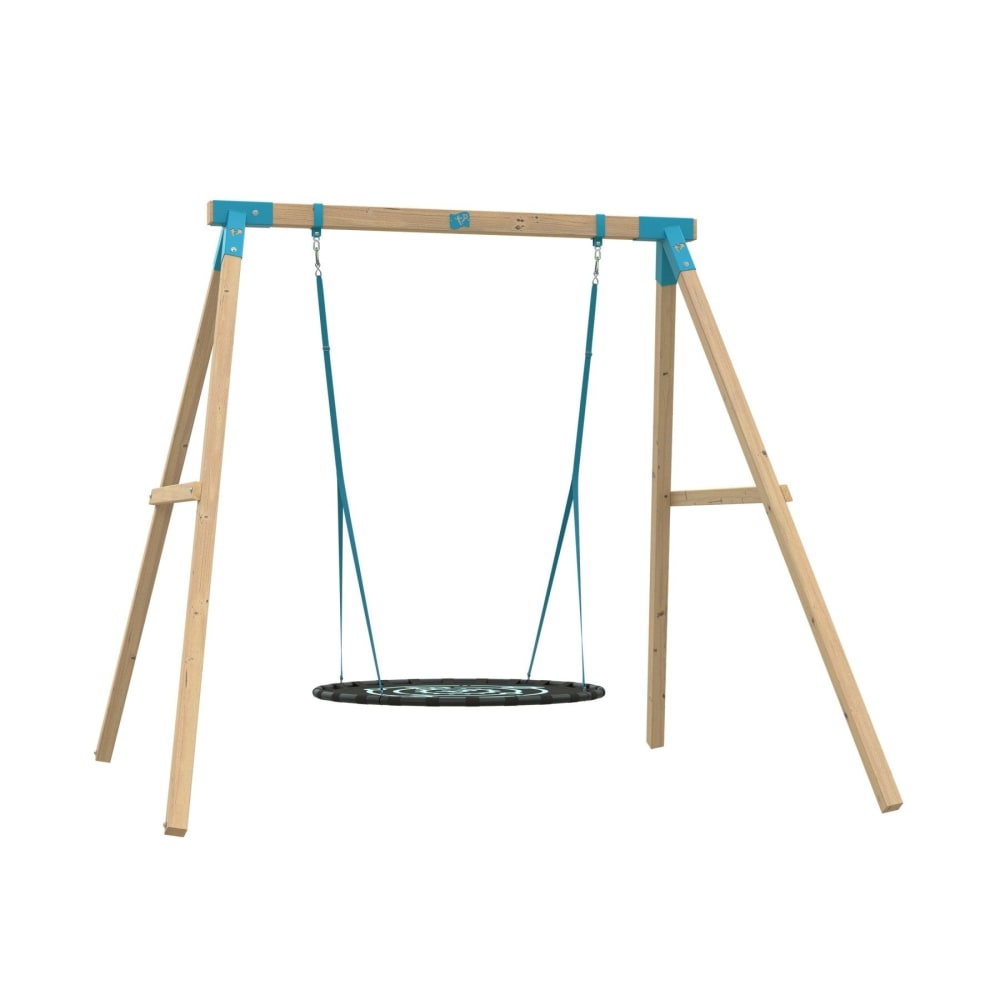 TP Toys Schaukelgestell mit Nestschaukel Holz H243cm Braun Braun Holz