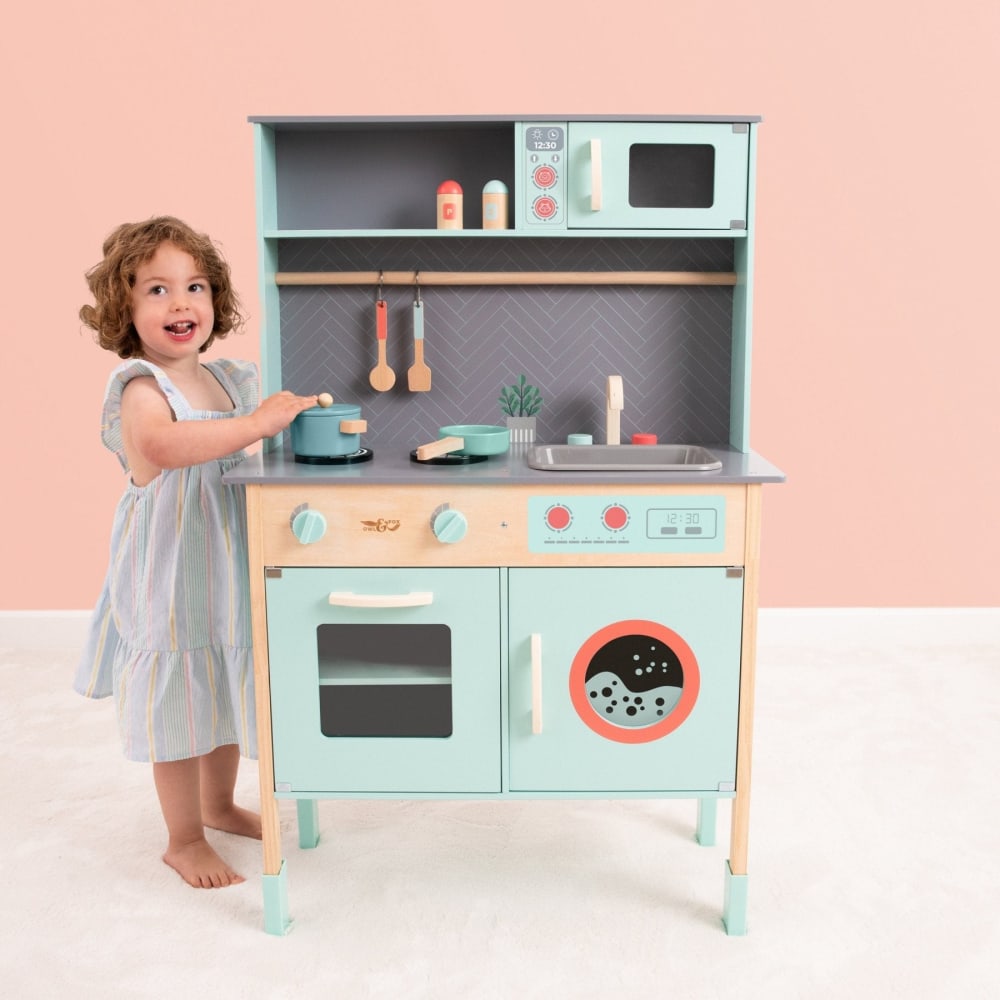 Kinder-Innenküche Holz FSC® Blau - Maisons Du Monde