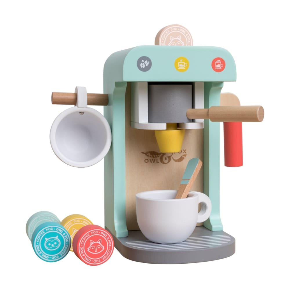 Machine à café en bois bleu fsc®
