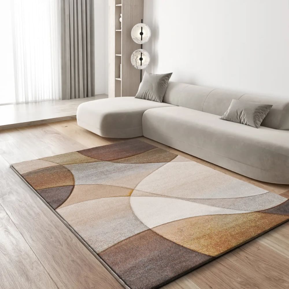 Atticgo Kurzflorteppich, Abstrakt, braun/beige, 80x150 cm style modern Öko-Tex Zertifikat - Pp - Polypropylen
