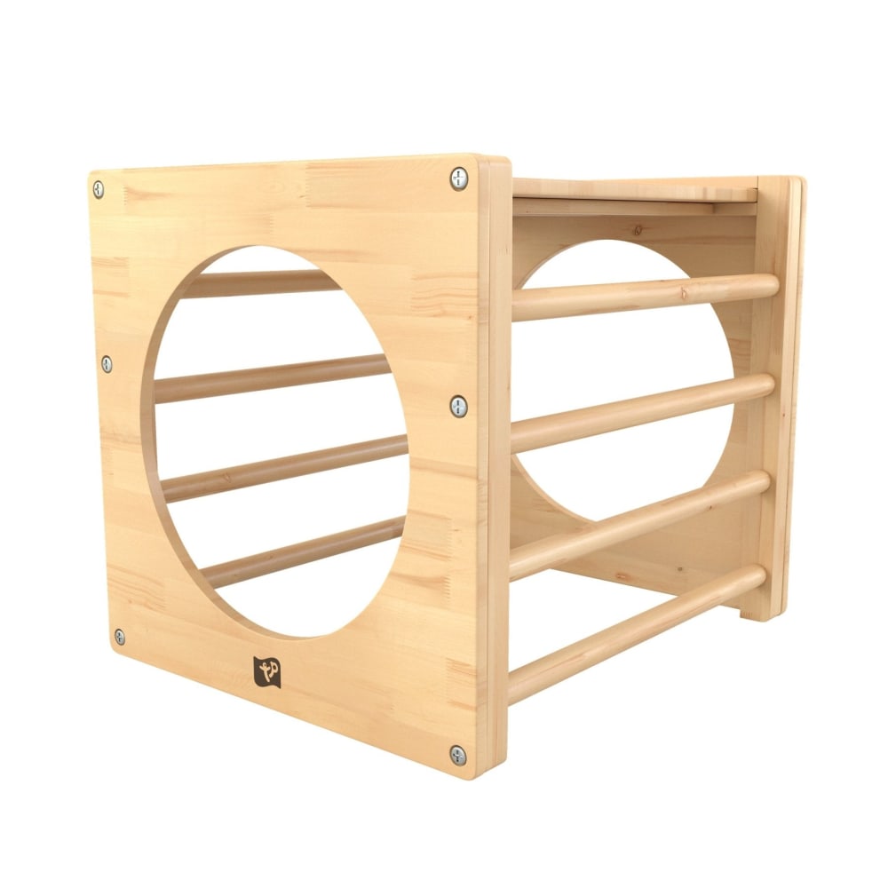 Cube d'escalade en bois marron fsc® (Active Tots) - Couverture