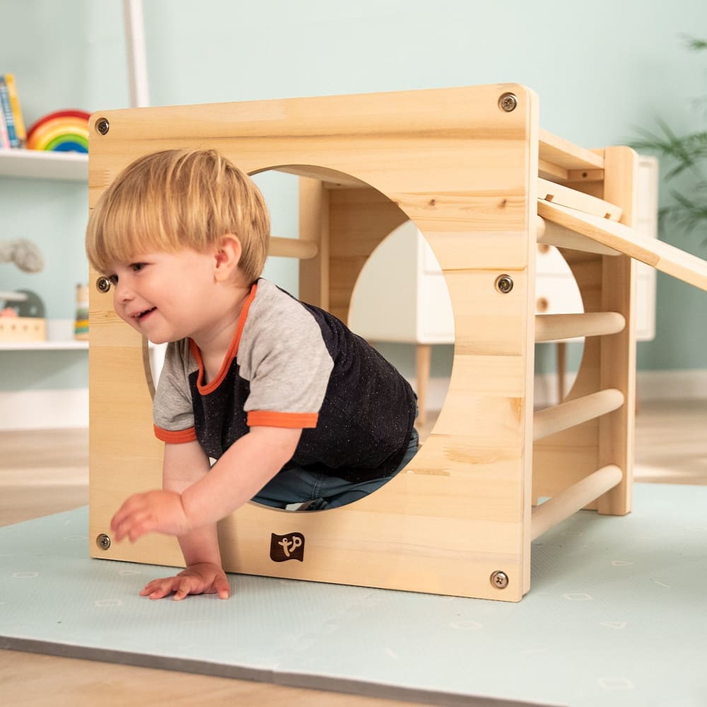 Cube d'escalade en bois marron fsc® (Active Tots) - Image 2