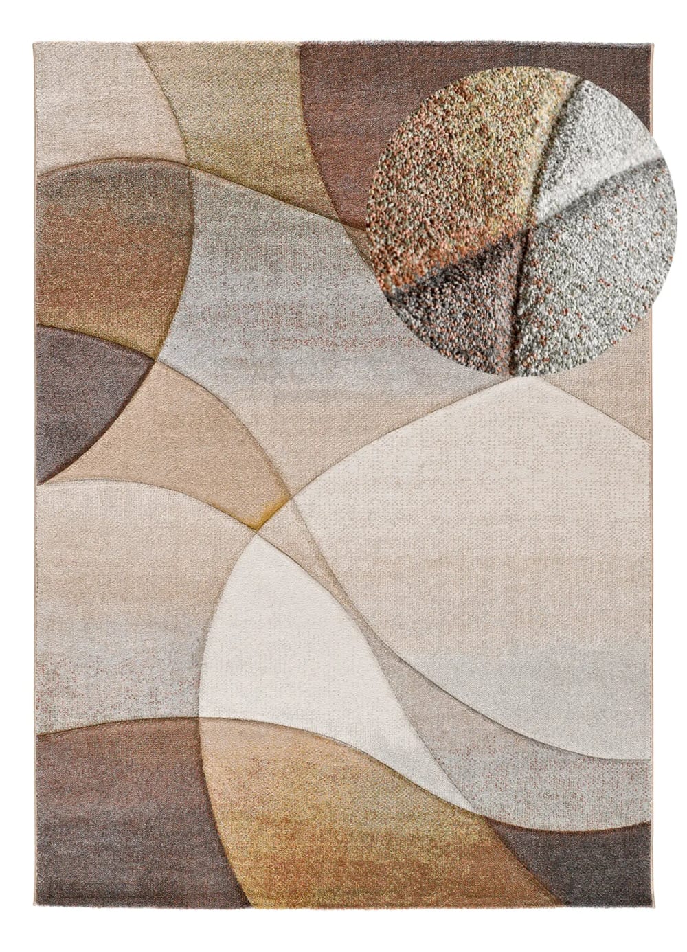Kurzflorteppich, Abstrakt, braun/beige, 140x200 cm - Maisons Du