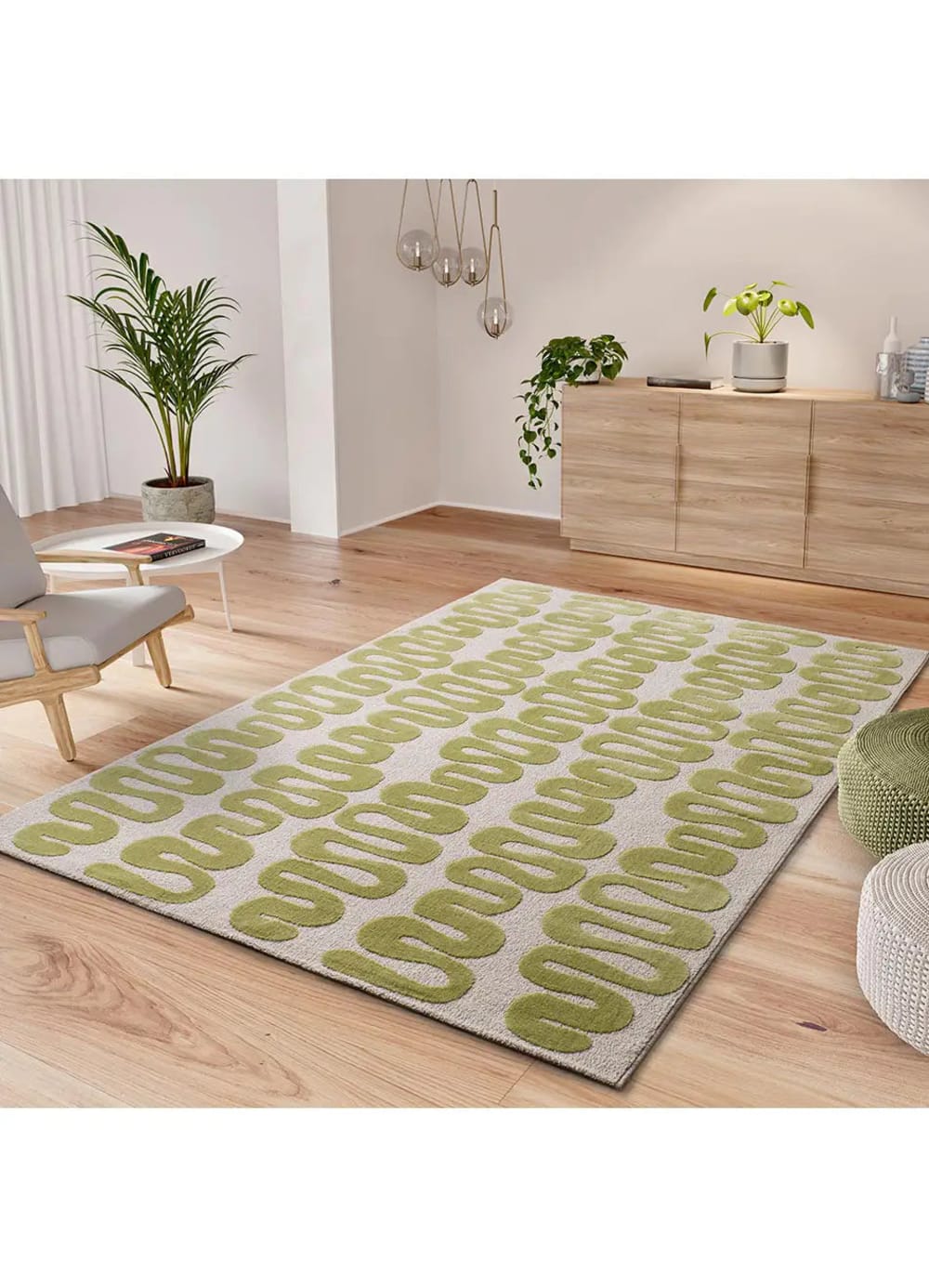 Tapis enfant moderne vert 120x170 cm — vue 3