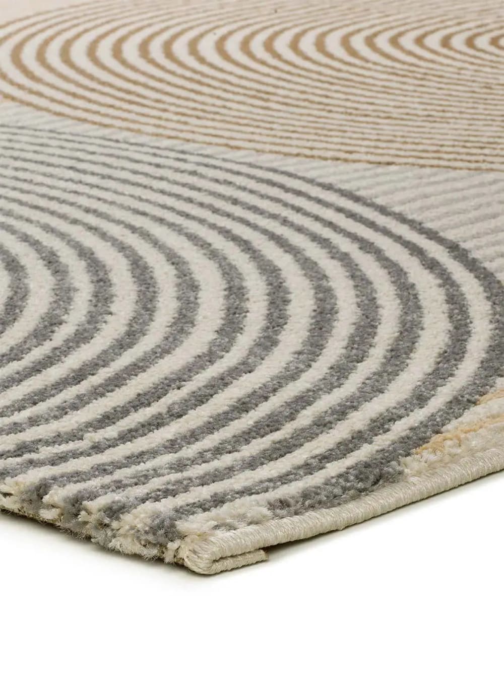 Tapis géométrique beige/gris 200x290 cm — vue 4