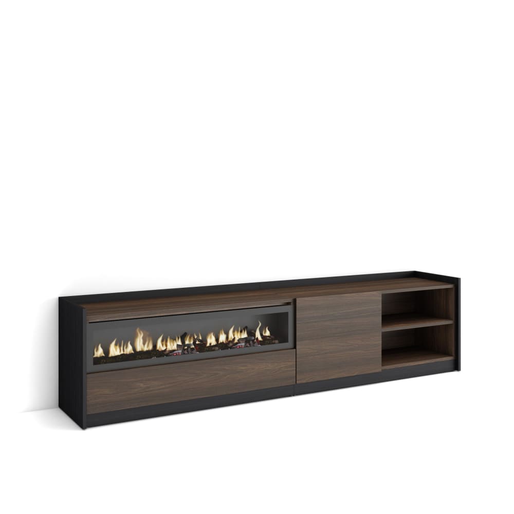 meuble tv effet bois