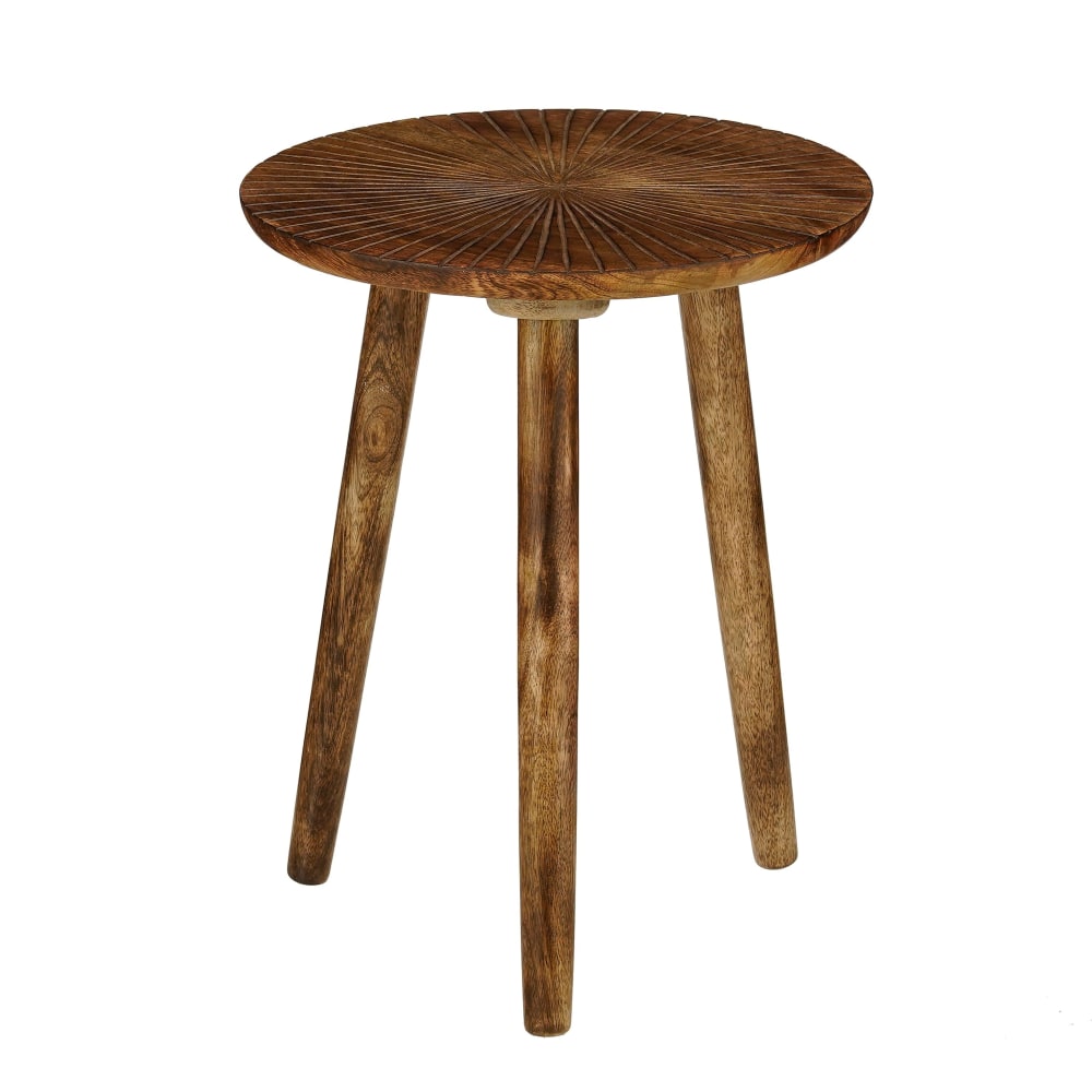 Mica Decorations Beistelltisch Pomante Dunkelbraun Mangoholz H46xB38xL38cm style landhaus - -