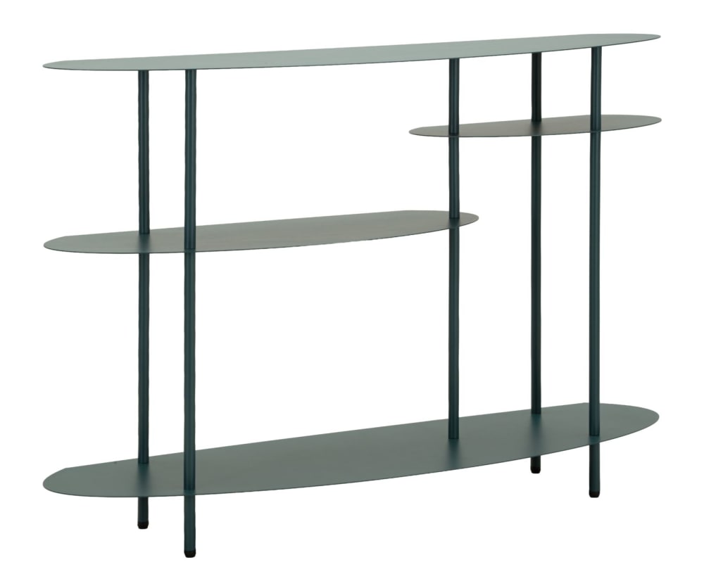 Türkisfarbene Metallkonsole 118 x 34 x 82 cm - Maisons Du Monde