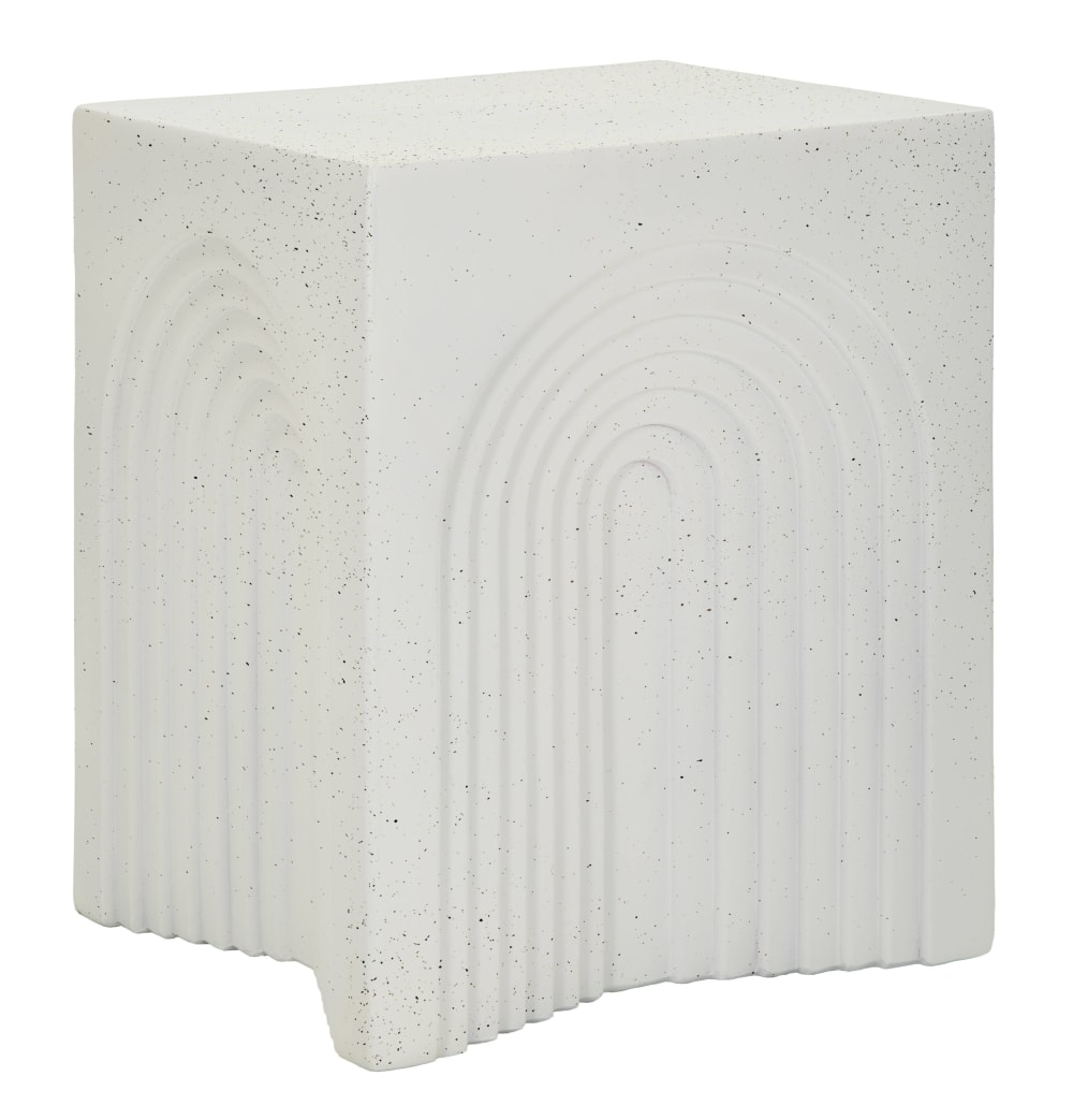 Table basse en magnésium blanc 40,5 x 40,5 x 50,5 cm