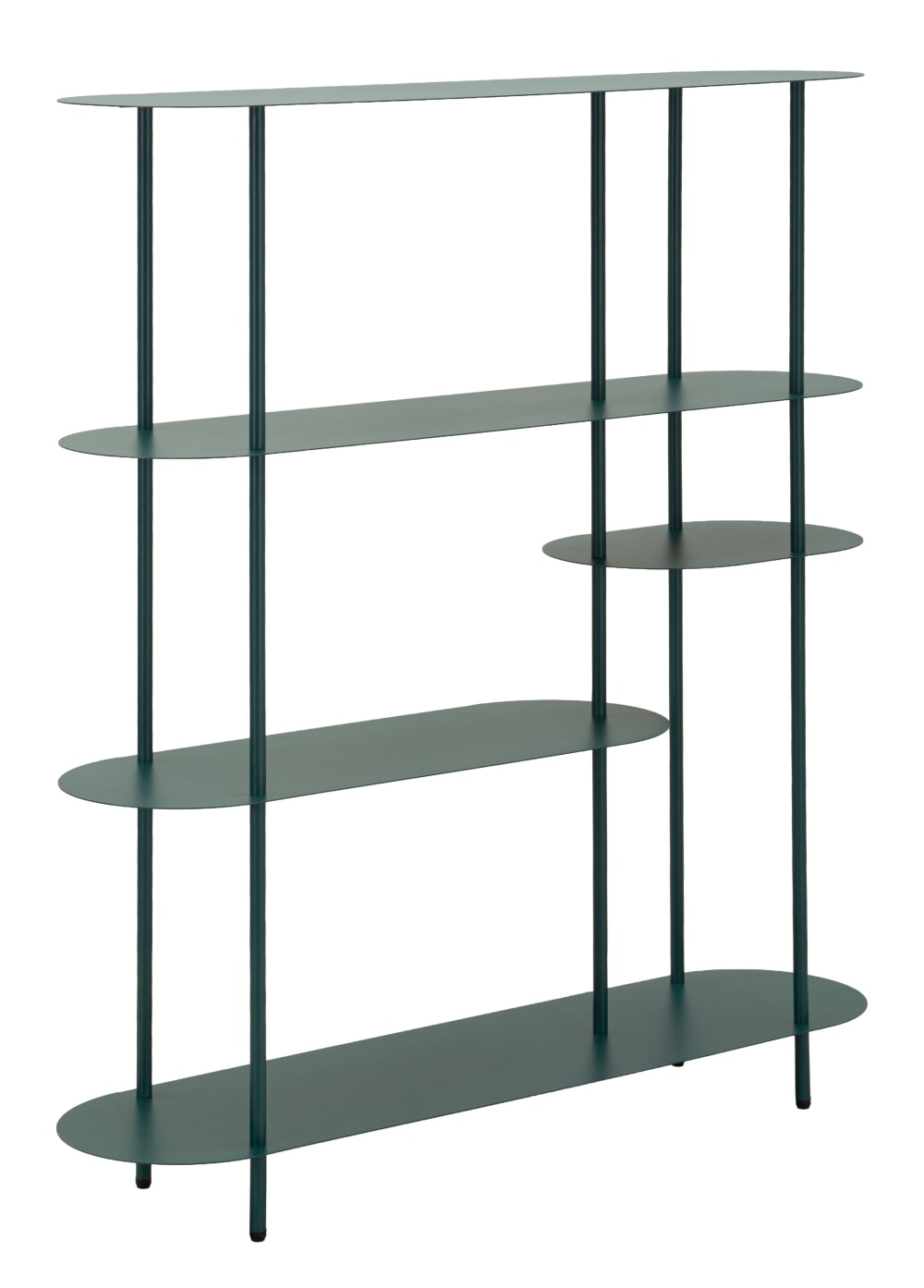 Türkisfarbenes Metallbücherregal 118 x 31 x 139 cm - Maisons Du