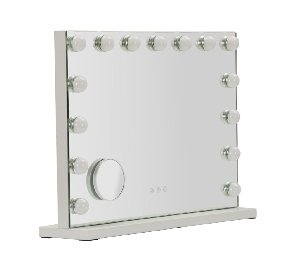 Hollywood-Tischspiegel mit LED-Beleuchtung, 55 x 14 x 43 cm -