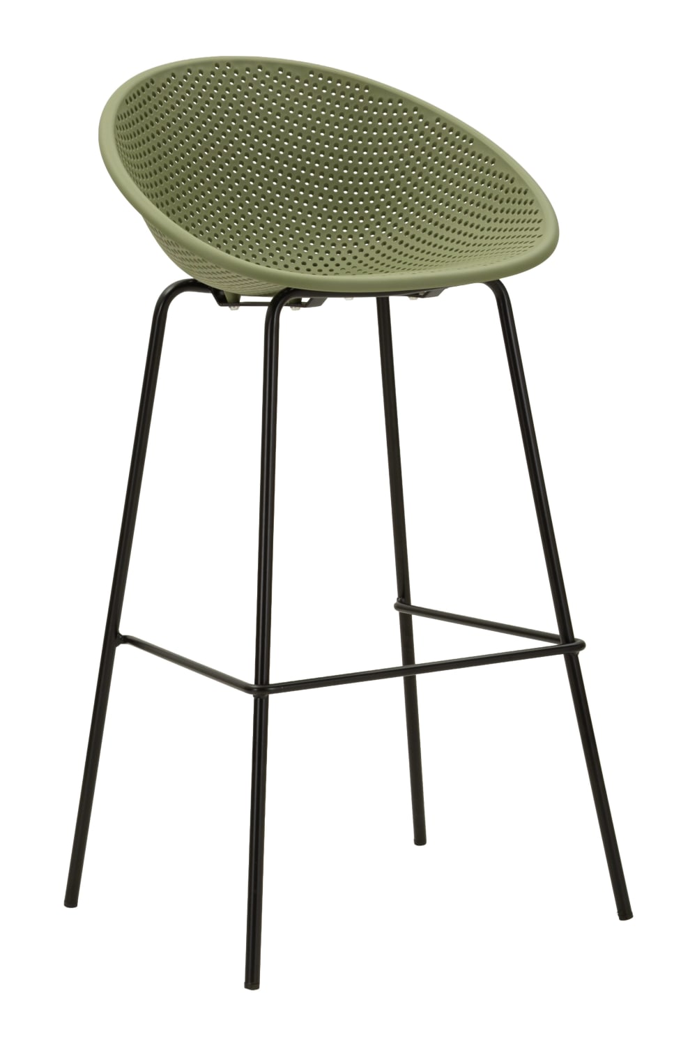Tabouret de bar d'extérieur en plastique vert, 50 x 50 x 99 cm