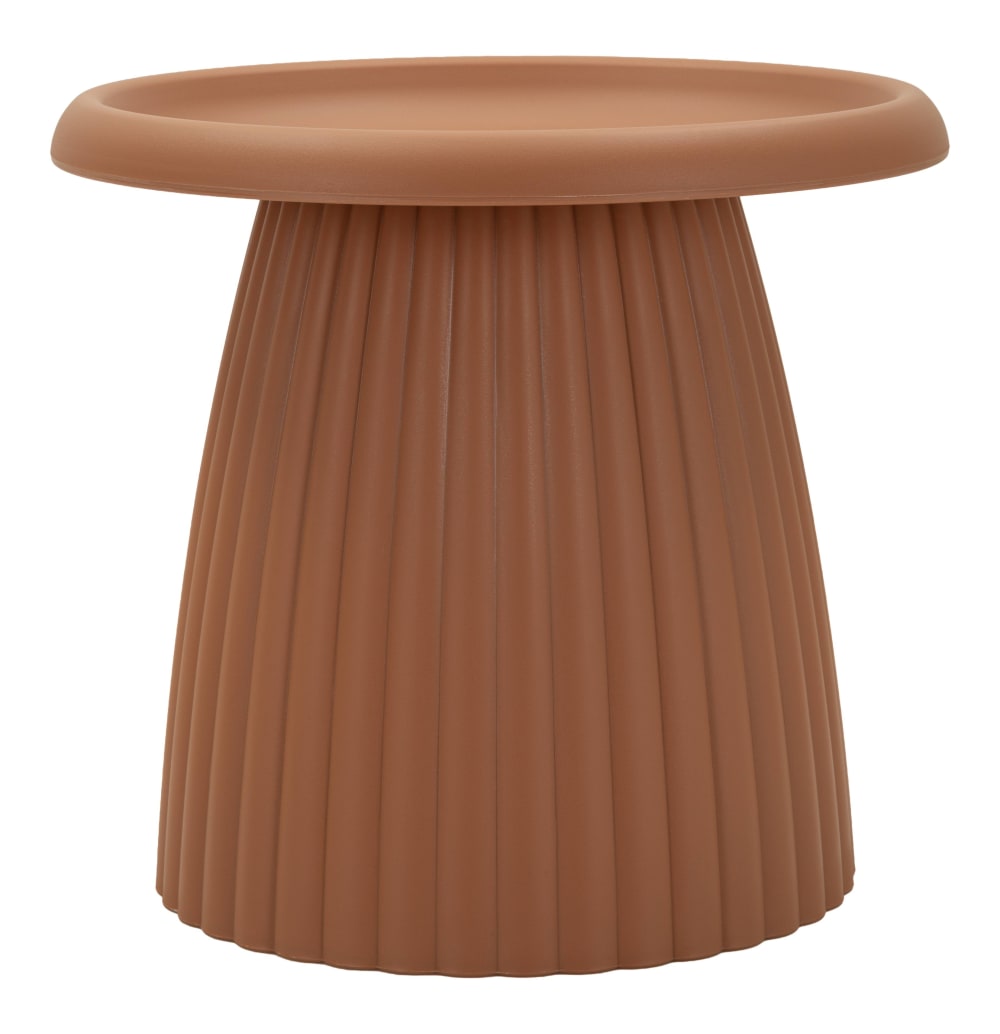 Table d’appoint en pp couleur brique ø 50x45