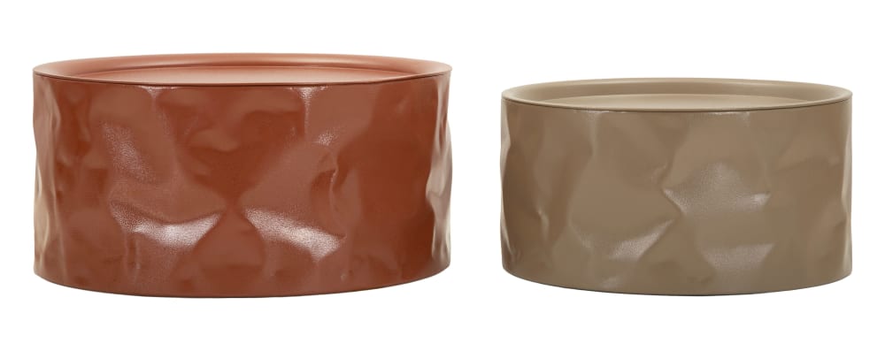 Couchtische aus Metall, 2er-Set, Ø 62×30–51×26 - Maisons Du Monde