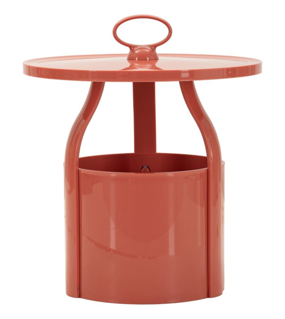 Kleiner Beistelltisch aus rotem PP, Ø 44x43 cm - Maisons Du Monde