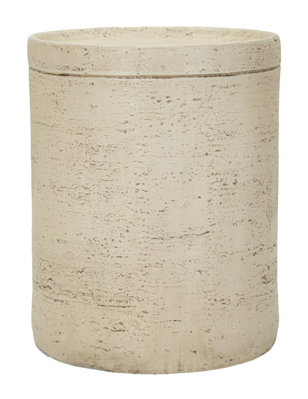 Table basse en magnésium couleur crème, Ø 35 x 43 cm