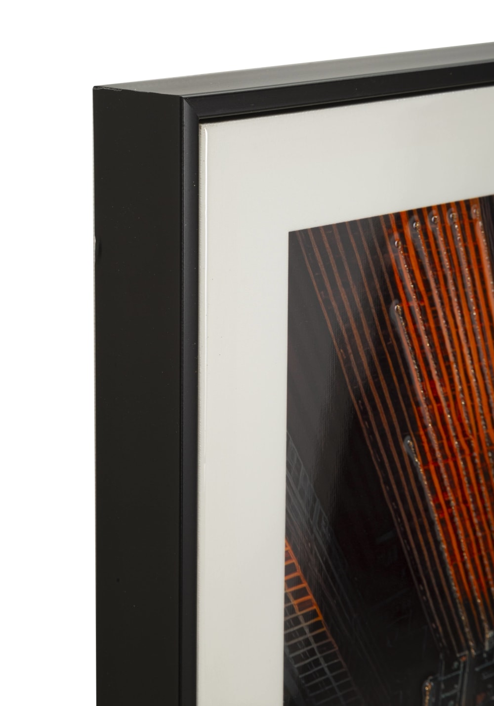 Impression sur toile laquée avec cadre et reliefs cm 72×4×102