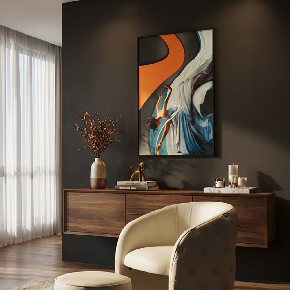 pintura sobre lienzo con leds 60x35x90 cm