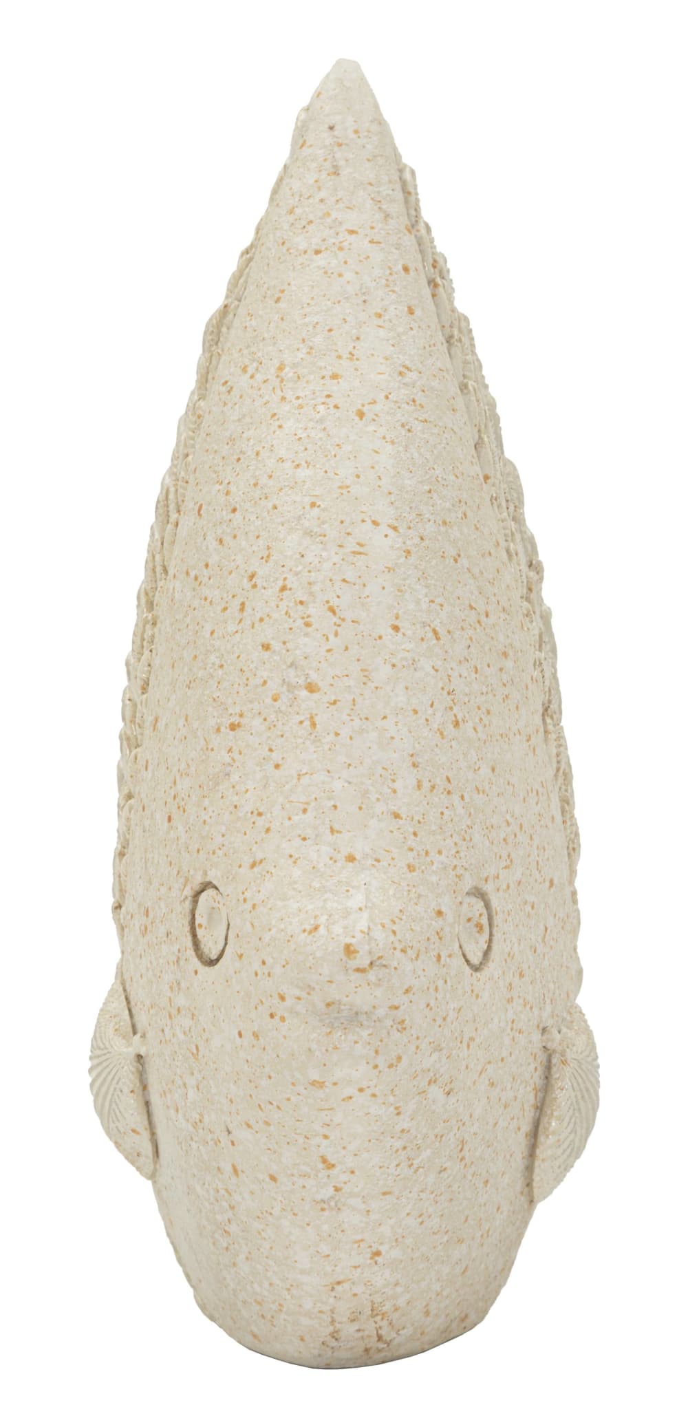 Statutte en résine beige en forme de poisson, 16,7 x 6,5 x 16,8 cm — vue 3