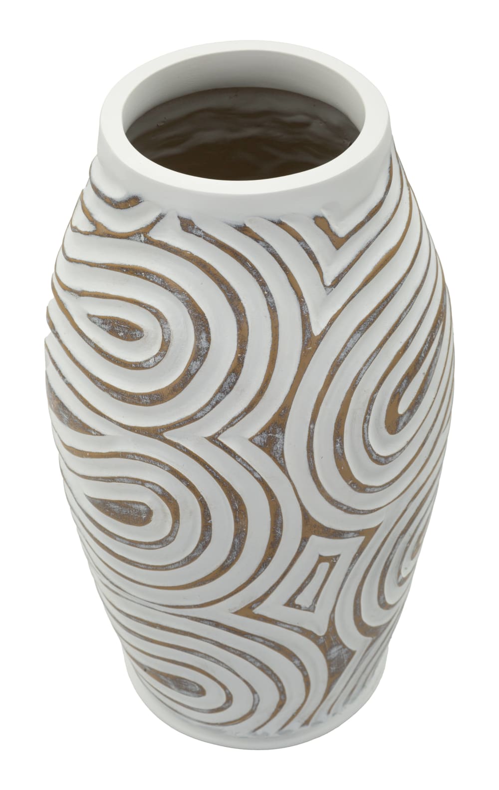Vase en résine blanche ø 19,5 x 35 cm