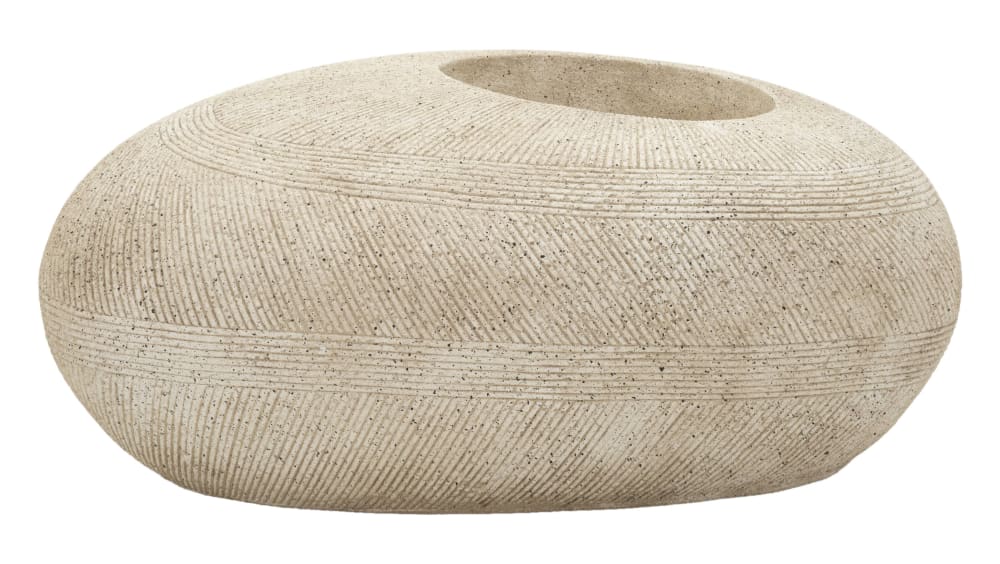 Vase extérieur en résine beige cm 78,5×56×33,5