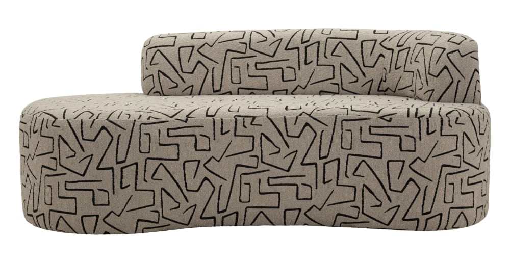Canapé en tissu beige - motifs