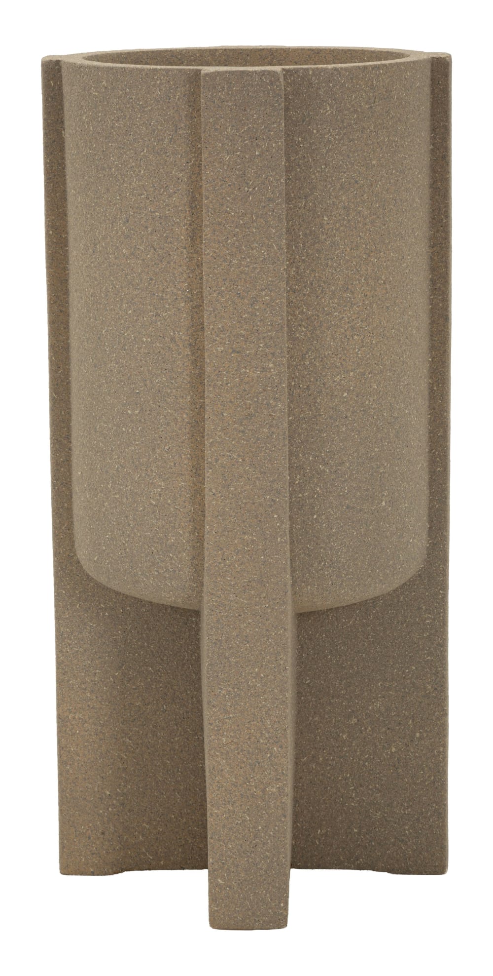 Vase d'extérieur en résine brune ø 39 x 80,5